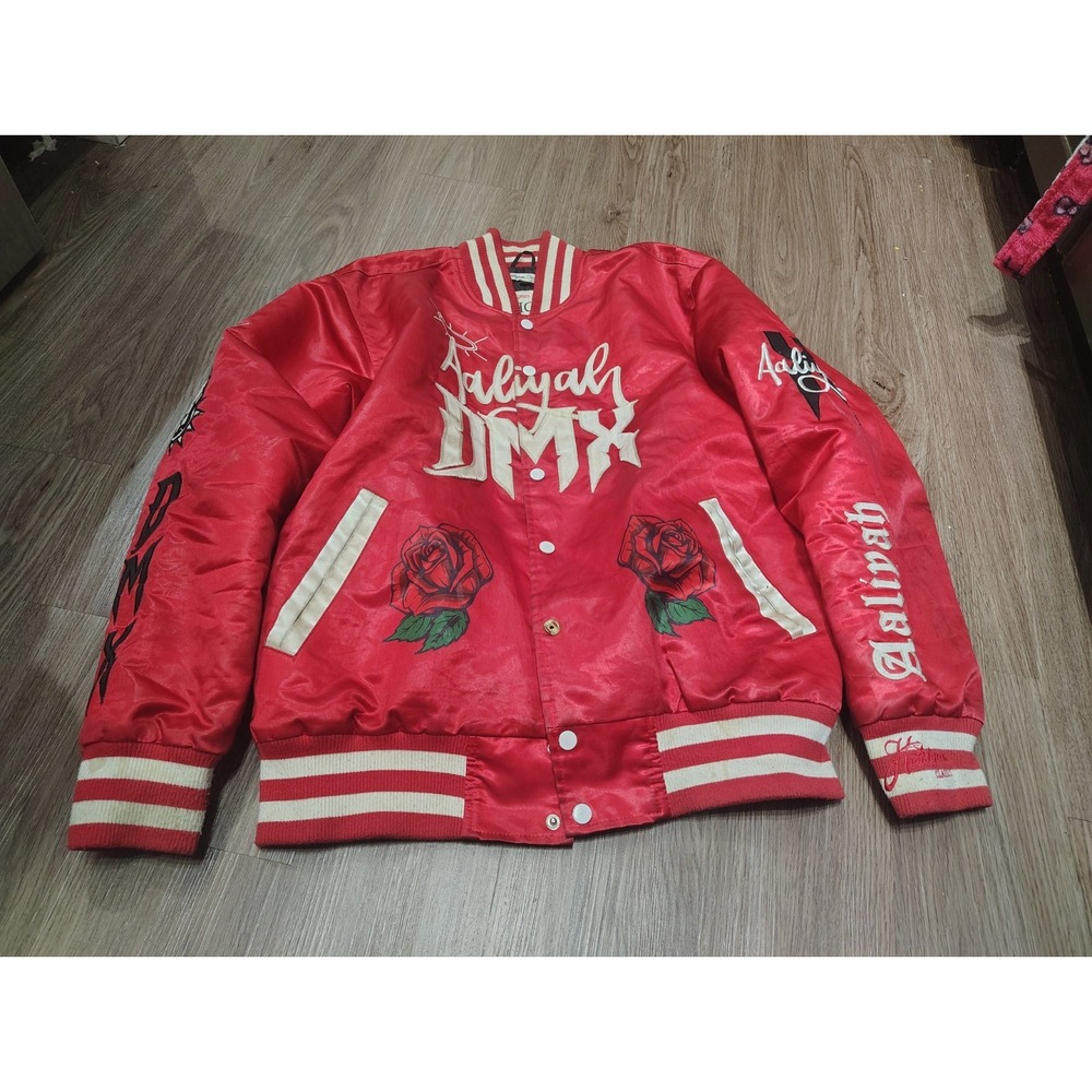 DMX and Aaliyah Jacket Size Large L Rare HTF Red
